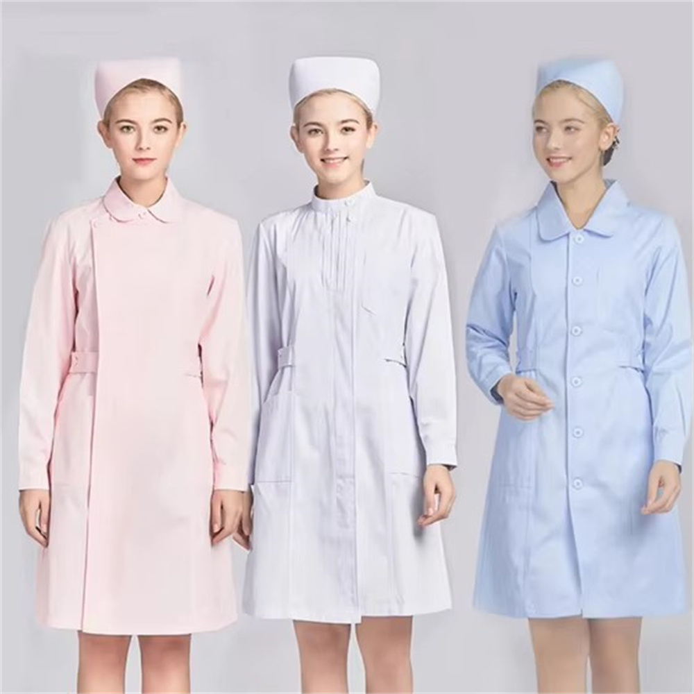 Medical Lab Coats - Novo algodão puro respirável branco uniforme