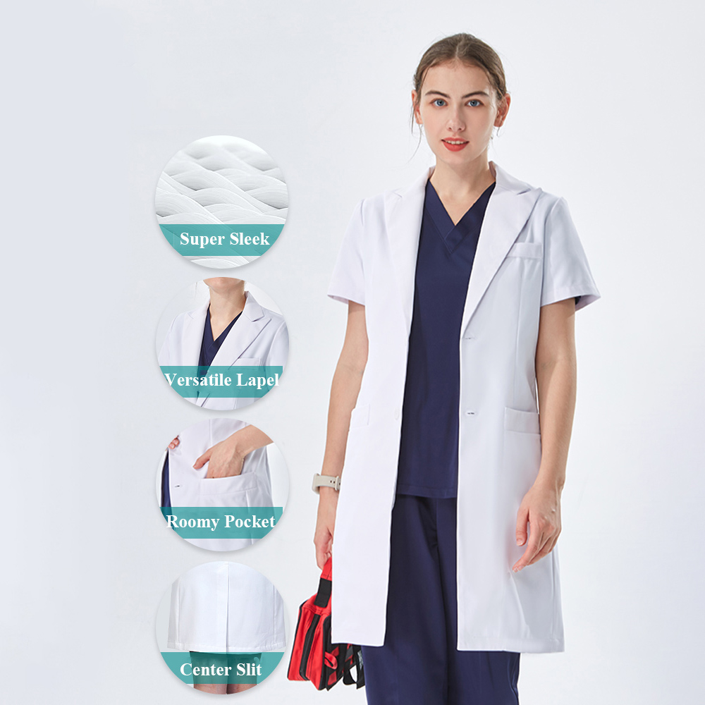 Jaleco Branco Feminino com Gol - Medical Lab Coats avaliação e preço