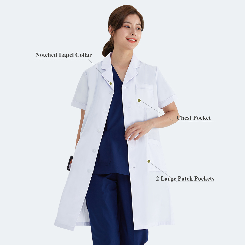 Unissex branco casaco de labor - Medical Lab Coats avaliação e preço